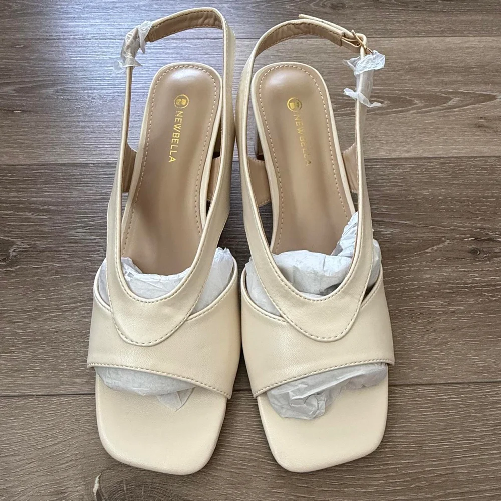 No Brand cream leather